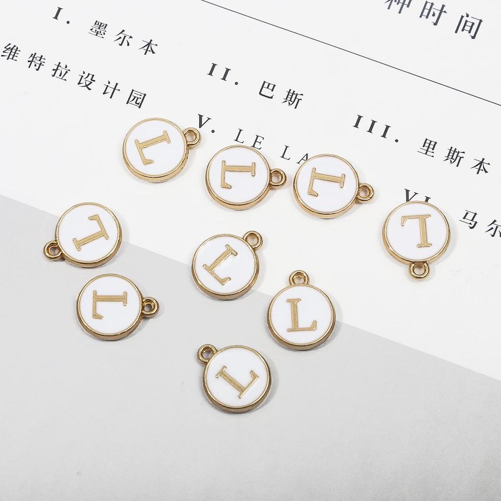 10 шт., металлическая эмаль, английские буквы, подвески, подвеска для самостоятельного изготовления ювелирных изделий, ожерелье, браслет, аксессуары