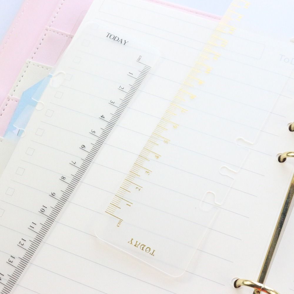 Прямая линейка Чертежная линейка Линейка с индексами Разделитель Линейка-закладка для блокнота на кольцах