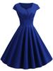 Pink Summer Dress Women V Neck Vintage Robe Elegant Retro Pin Up Party OffiAe Midi Dresses