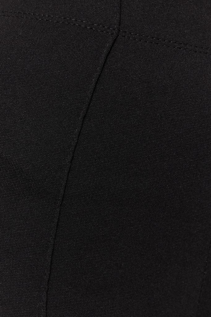 Women's Style Plus Size Black Ribbed Elastic Waist Flare Flare Leg High Waist Knitted Trousers