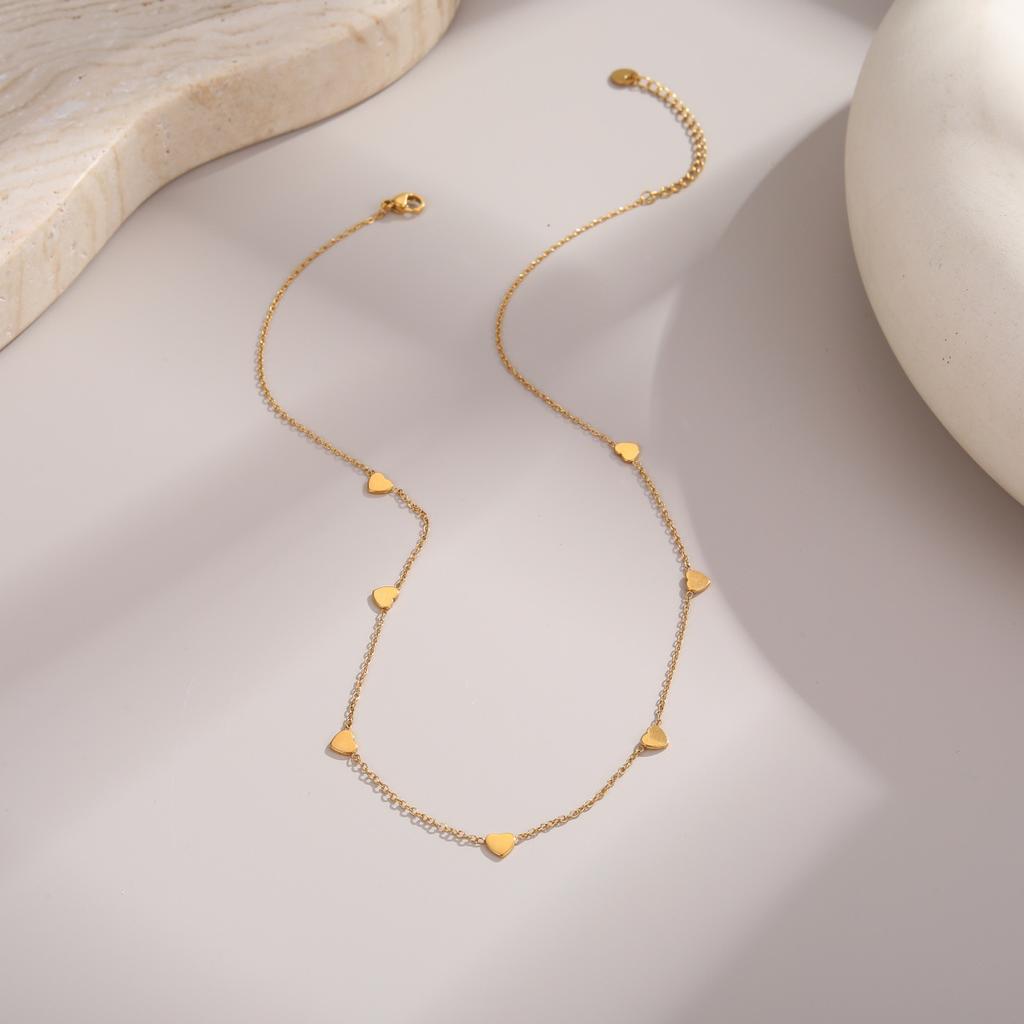 GEMCHIC Women's Stainless Steel Star Moon Heart Multi-Layer Necklace Sweet Cool Fashion Designer Jewelry