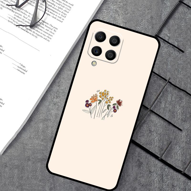 Минималистичный цветочный чехол для Samsung Galaxy M15 M11 M12 M13 M14 M06 M16 M36 M56 M31 M53 M32 M52 M35 M55 M34 M54