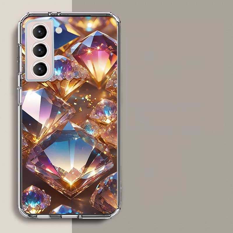 Сверкающий и Ослепительный Алмазный Камень Чехол для Телефона Для Samsung Galaxy S25 Edge S24 S23 FE S21 S20 S10 Plus S22 S26 Ultra Чехол Cl