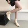 Fashion Bailamos 2025 Winter Brand Women Ankle Boots Fashion Round Toe Ladies Elegant Short Boots Thin Low Heel Dress Pumps