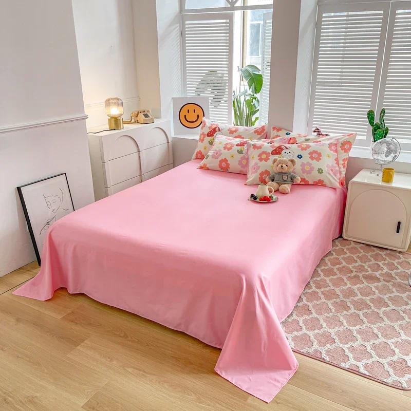 Комплект постельного белья с рисунком кролика Kawaii Bunny, ботанический цветочный принт, наволочка для одеяла, 4 шт., мягкий стираный хлопковый комплект постельного белья с рисунком из мультфильмов