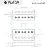 FLEOR Alnico 5 Звукосниматели для гитары Черный комплект хамбакеров для грифа и бриджа