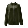 Women's Solid Color Zipper Fashionable Jacket Casual Jacket Top