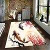 Koi Fish & Blossoms Carpet suitable as a non-slip mat for the living room or bedroom sofa