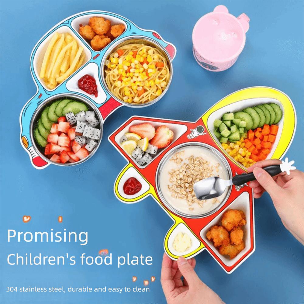 Обеденная тарелка в форме самолета или машины Креативная тарелка для детского обеда Практичный поднос для кормления Домашний