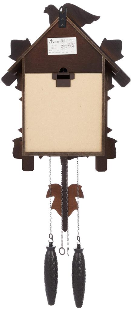 Настенные часы с кукушкой RHYTHM из аутентичного коричневого дерева с мехами, включая xx см кукушку Mason R 4MJ234RH06 коричневого цвета [Сделано в Японии] 54,0 (не вес)