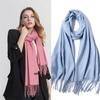 Fashion Winter Women Scarf Thin Shawls and Wraps Lady Solid Female Hijab Stoles Long Cashmere Pashmina Foulard Head Scarves