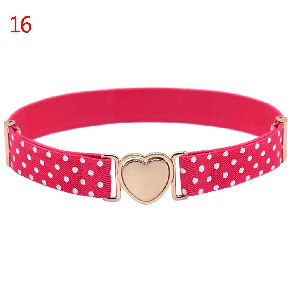 Teen Heart Belt Stretch Kids Elastic Belts Dresses Girls Waist Belt