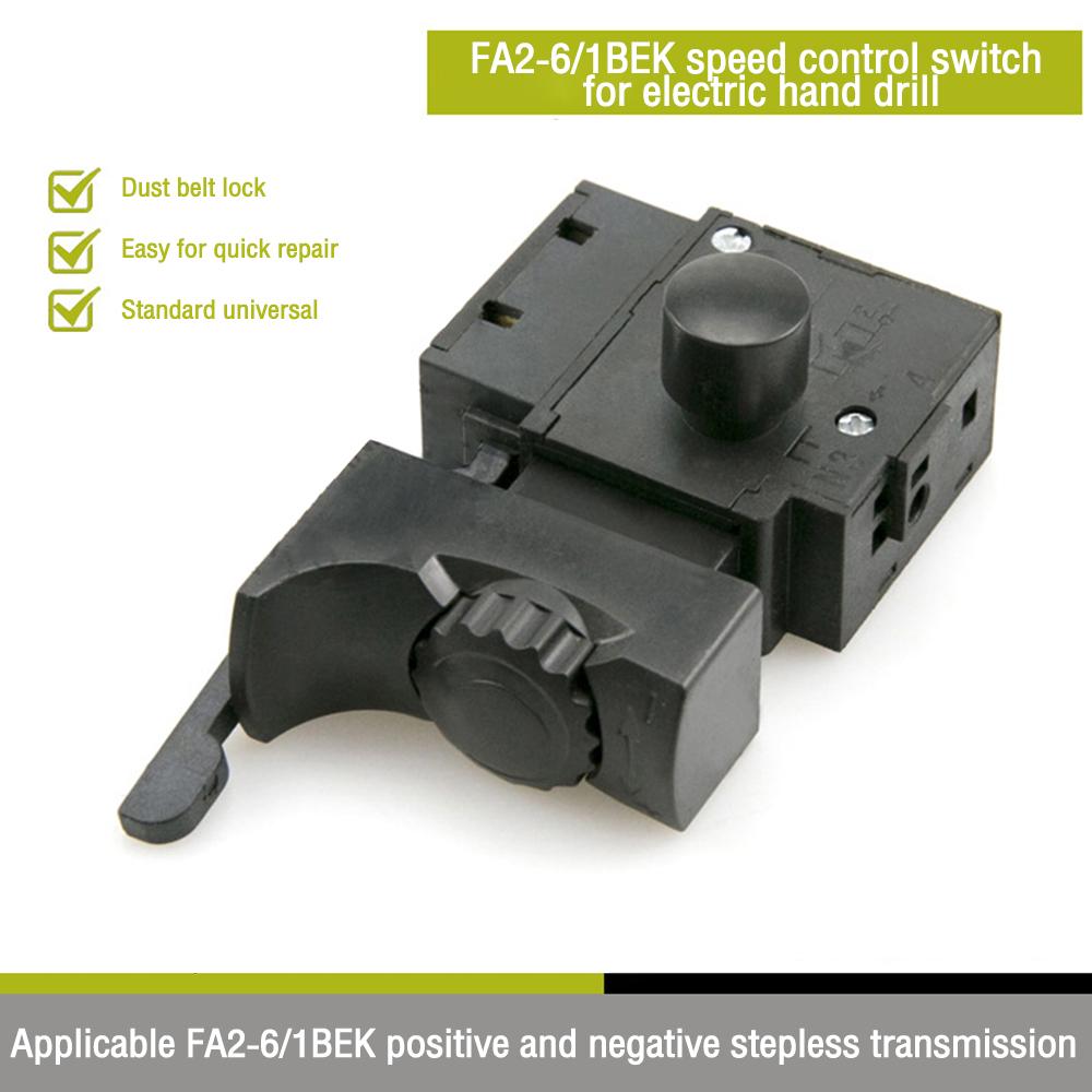 Power Tool Electric Drill Speed Control Trigger Button Switch Accessories  for  FA1-6/1BEK Lock