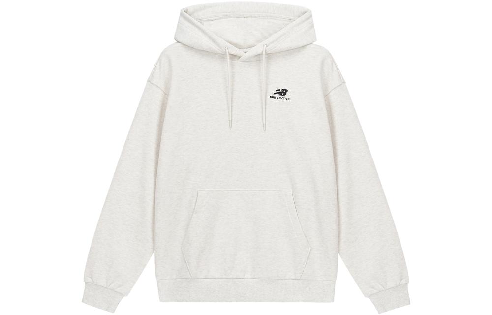 New Balance Толстовки Унисекс Белые С капюшоном Средние Обычные 5CD38831-OA