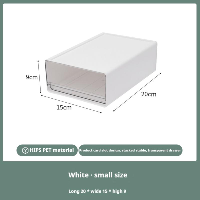 Desktop Drawer Box Desktop Cosmetic And Stationery Storage Box Desk Organizer With Window Stack Able Transparent Storage Boxs