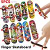 Small Finger Skateboard Professional Alloy Stand Fingerboard Plaything Cool Graffiti Finger Skate Board Novelty Toys For Kids & Adult