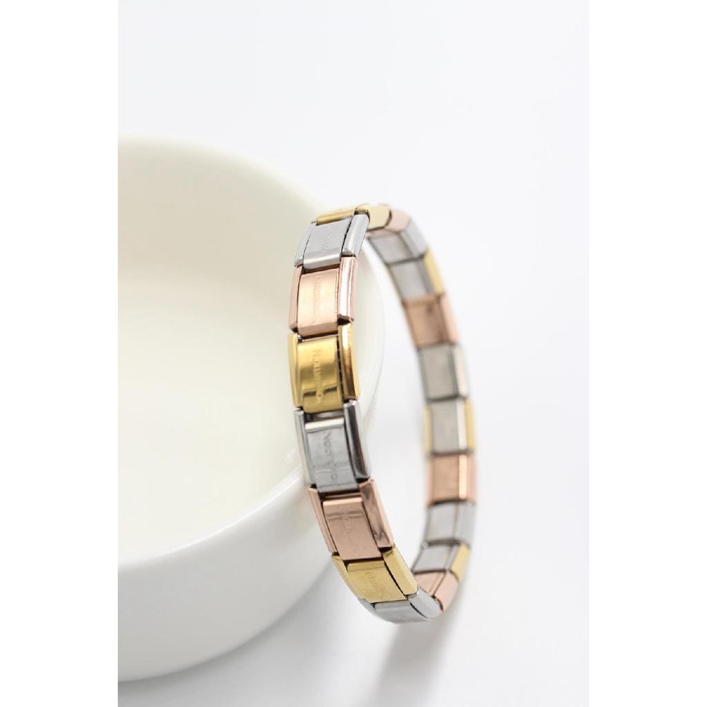 Итальянский очаровательный серебряный браслет длиной 18 см с детальной моделью из нержавеющей стали