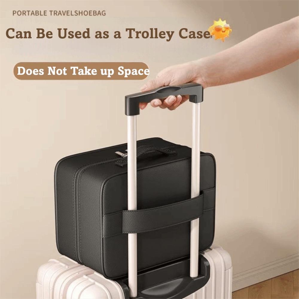 Прочная многослойная дорожная сумка для обуви Водонепроницаемая прочная сумка для хранения кроссовок Портативный ящик для хранения на молнии Вмещает 4 пары обуви