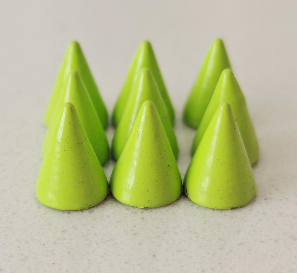 10sets 7*10mm Bullet Cone Colored Studs And Spikes For Clothes DIY Handcraft Garment Rivets For Leather Bag Shoes
