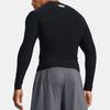 Under Armour HeatGear® OG Compression с длинным рукавом и круглым вырезом, с логотипом, облегающая тренировочная рубашка для мужчин, черный цвет 1387696-001