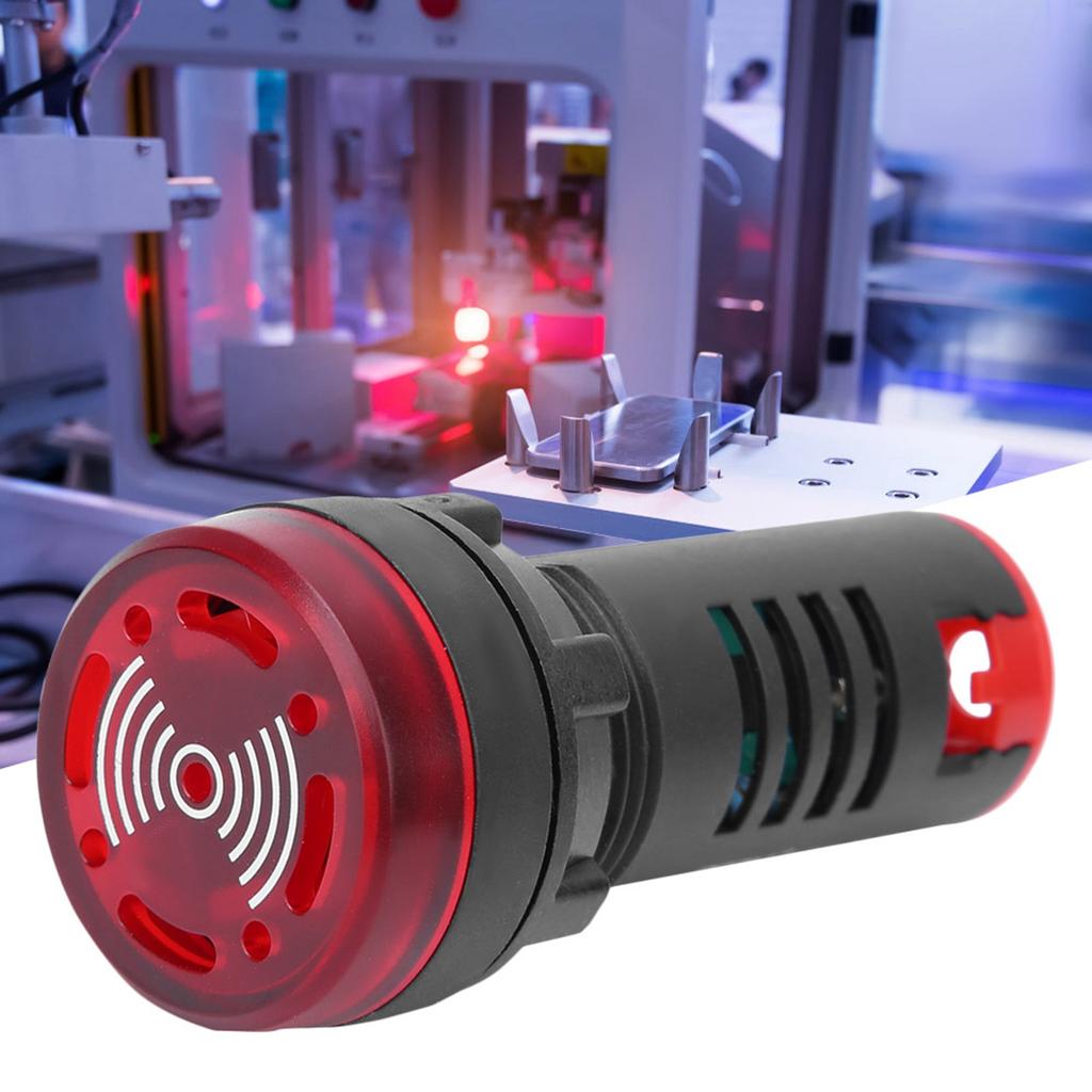 10 Pcs BERM? LED Buzzer AD16?22SM Red Light Flash Alarm Indicator Lamp with Buzzer ACDC12V