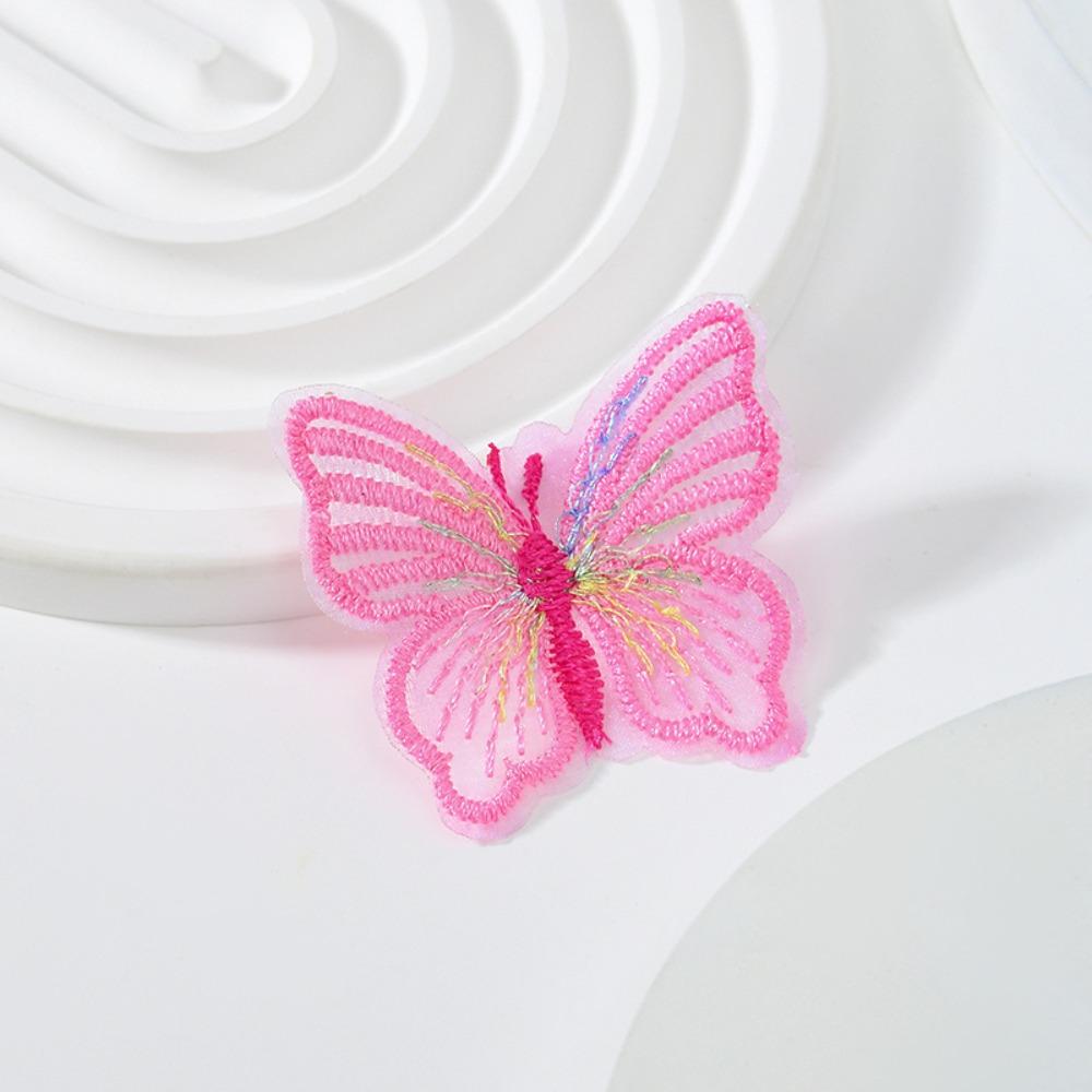 100 шт. Цветные кружевные бабочки, вышитые аппликации из ткани, Декор для шитья и рукоделия