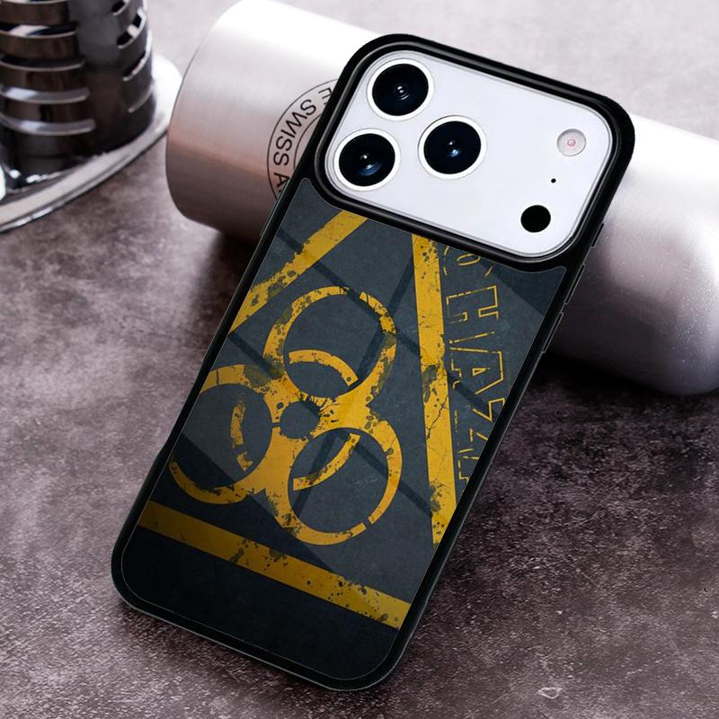 Предупреждающий знак радиации Чехол для телефона для iPhone 17 16 15 Pro Max Air 14 13 12 11 Plus Ударопрочный Capa Чехол