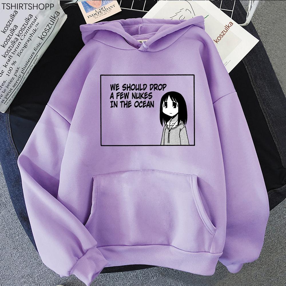 Azumanga Daioh Hoodie Hot Fashion Women Harajuku Cute Anime Girl Quote Hoodies Unisex Autumn Winter Kawaii Pullovers Sweatshirts
