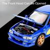 1:32 Subaru Impreza Honda Nsx Модель Игрушка Сплав Литой Автомобиль Звук Свет Откат 4 Открывающиеся Двери Транспортные Средства Для Детей Подарок на День Рождения