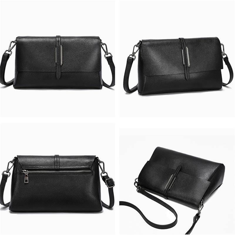 3 Layers Genuine Leather Square Shoulder Crossbody Bags For Women Trend Designer Large Capacity Ladies Handbags