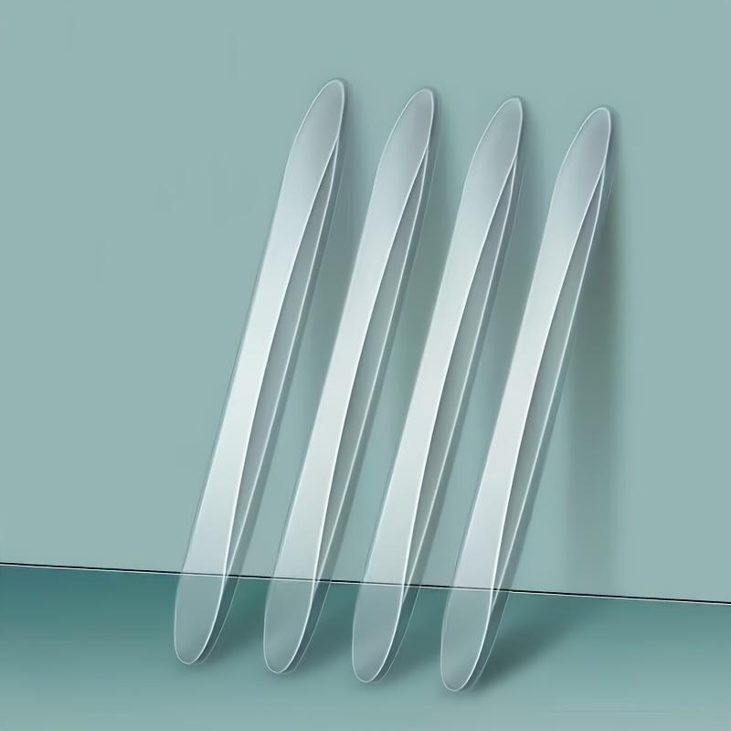 4Pcs Universal Car Door Bumper Edge Protection Strip Stickers Rearview Mirror Protection Car Sticker Strip Anti-collision Strips Interior Mirrors 6