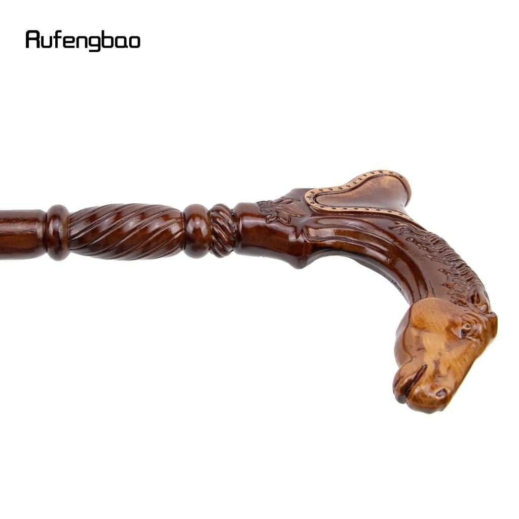 Лошадь Коричневая деревянная модная трость декоративная вампирская косплей вечеринка деревянная трость Хэллоуин булава палочка посох 93 см