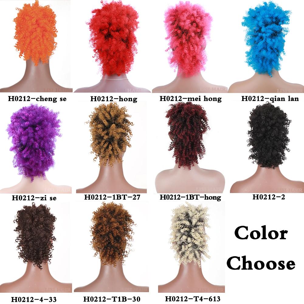 Синтетическая заколка для волос Mohawk в пучке Mohawk Kinkys вьющиеся волосы для черных женщин Косплей и вечерняя одежда