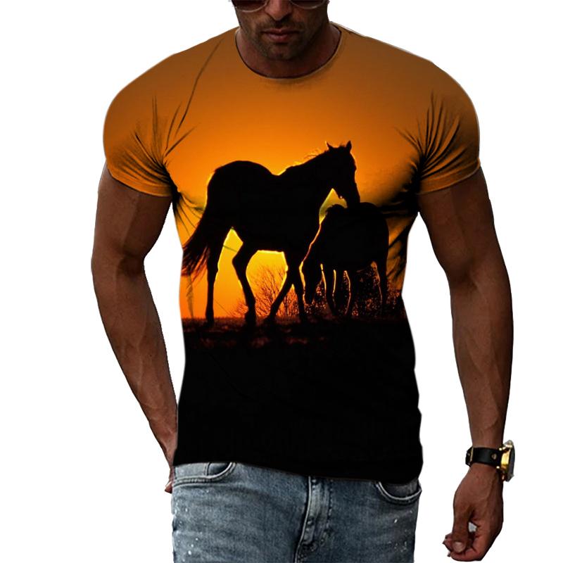 Summer Various Animal Pattern Men's T-shirt 3D Fashion Cool Style Printed T-shirt Hip Hop O-neck Casual Trendly Short Sleeve Tee