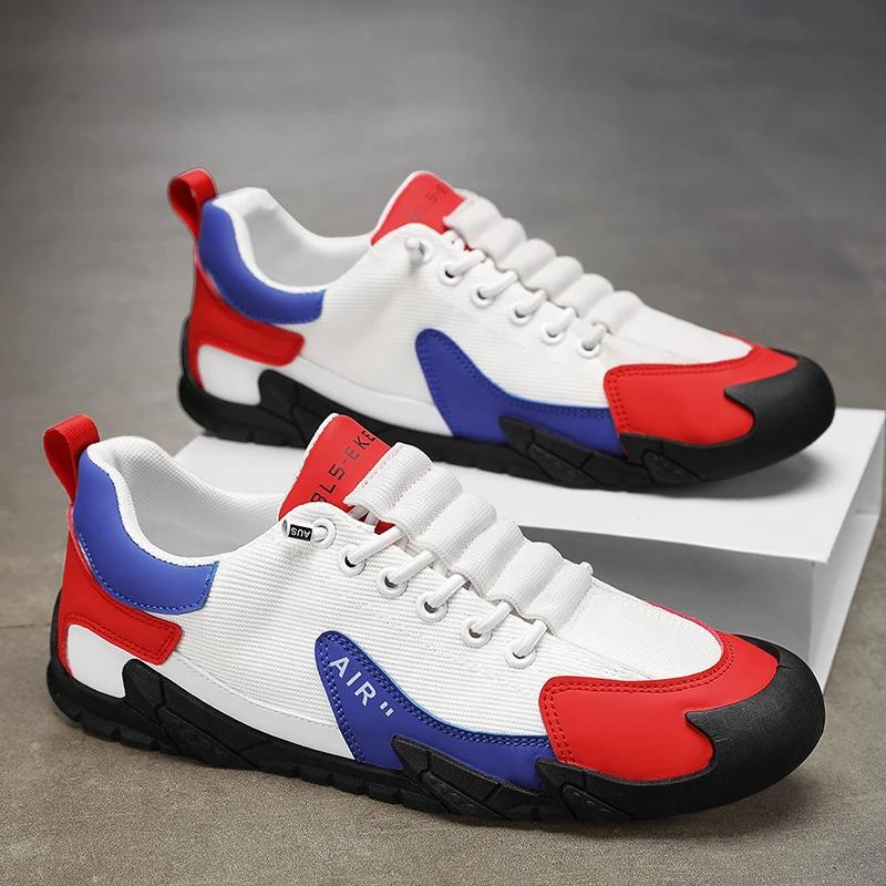 Модные мужские белые и красные кроссовки для кроссовок, мужская оригинальная повседневная обувь, роскошные дизайнерские новые беговые спортивные модные уличные удобные