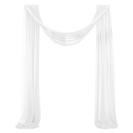 Wedding Arch Drape Chiffon Curtain Drapery Solid Color Tulle Drapery Draping Decoration for Weddings Ceremony Reception Banquets