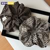 Корейская мода Леопардовый принт большой эластичный скранч для женщин резинка для волос для девочек черные резинки для волос ретро резинка для волос