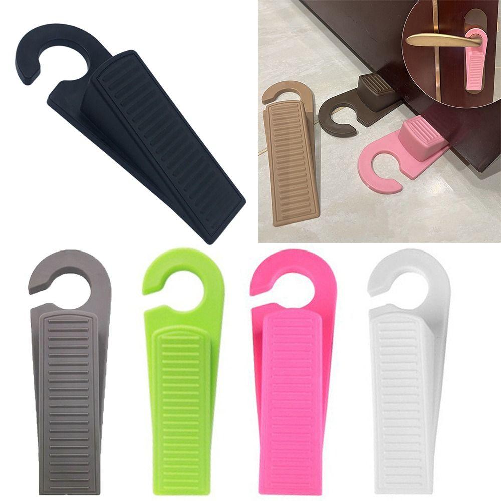 Flexible Door Stopper Windproof Rubber Stopper for Home Bedroom Office Floor Door Stop Safety Card