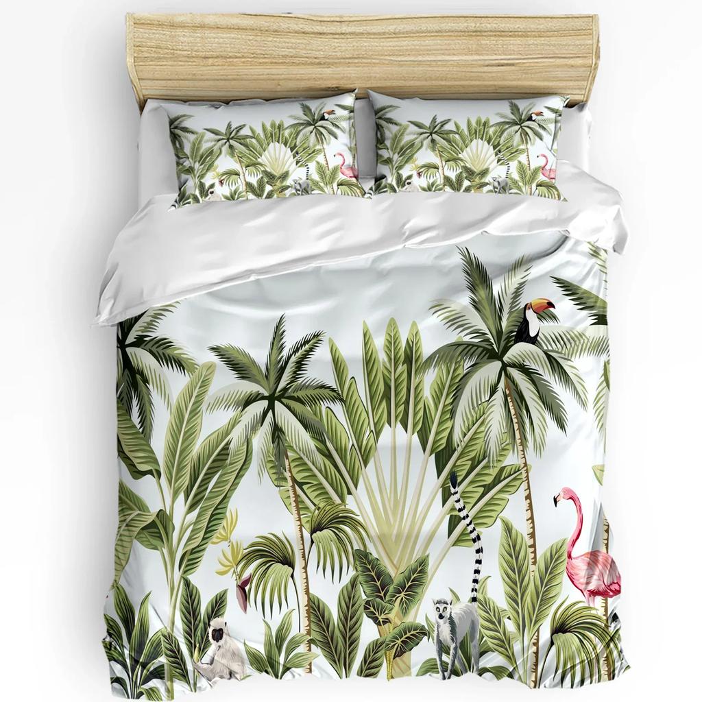 Пододеяльник в скандинавском стиле с розовым фламинго, комплект постельного белья, домашний текстиль, пододеяльник, наволочки, двуспальный комплект постельного белья без простыни