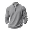 Men S Half Zip Stand Collar Oversized Casual Hoodless Sweatshirt