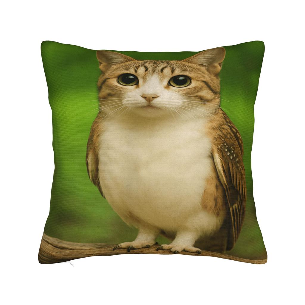 Pillow Cover Internet Famous Meowl Cat Owl Meme  Morden Pillow Case For Sofa Home Decoration Pillowcases