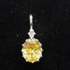 Кулон с желтым сапфиром/кулон с камнем ручной работы для мужчин и женщин/юбилей