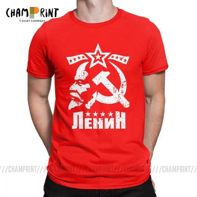 Владимир Ильич Ленин Мужские Футболки СССР Футболка Октябрьская Революция Одежда Коммунизм Марксизм Социализм Футболка