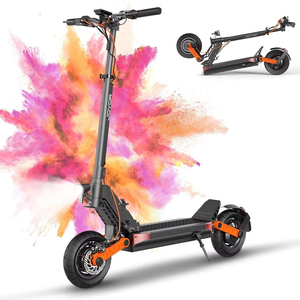 JOYOR S5-Z 600W 48V 13Ah Electric Scooter 55km Range 10" Off-Road Tires Dual Suspension Foldable E-Scooter
