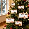Праздничное денежное подарочное украшение 2 шт. Держатель для рождественских денег Подвесное украшение для наличных, Деревянная коробка-украшение на Рождественскую елку, Многоразовое украшение для праздничного стола