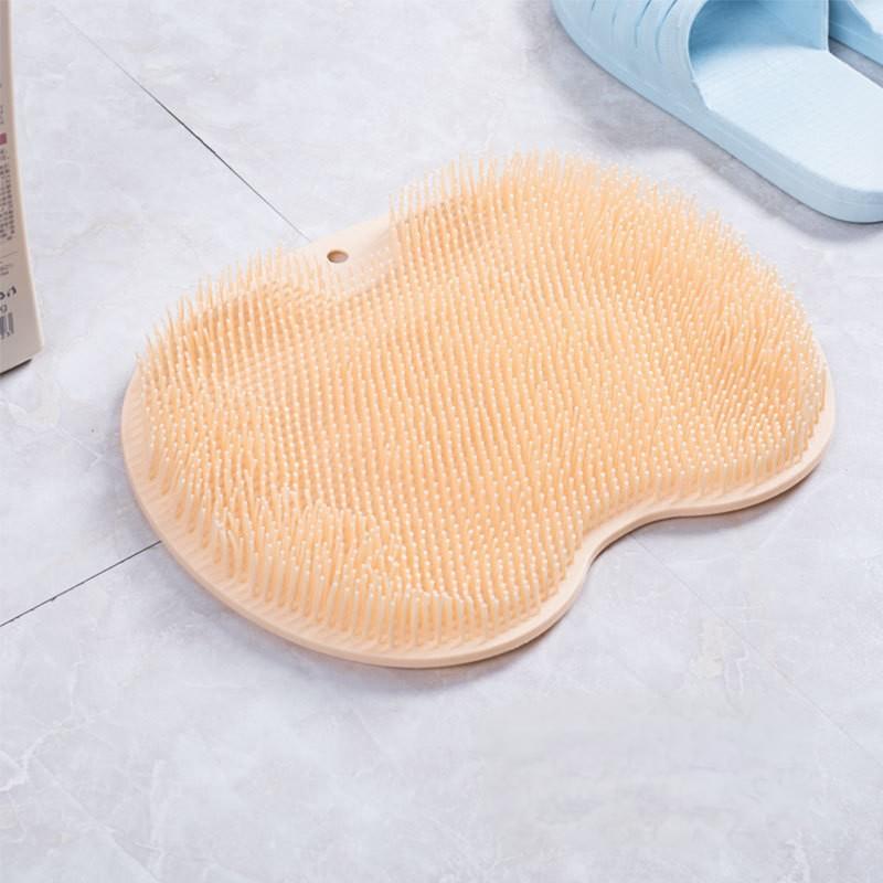 Customizable Modern Rubber Shower Scrubber TPR Material Wash Foot Silicone Pads Solid Bath Brush Mat Suction Cup Back Massage