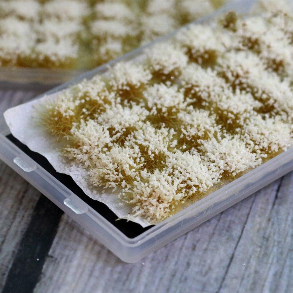 Multicolor Artificial Grass Tuft Simulation Model Snow Scenery Plant Cluster