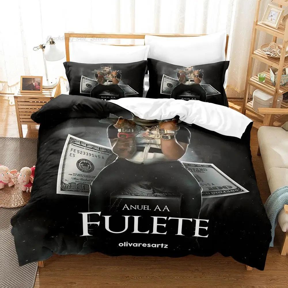 Anuel Aa Real Hasta La Постельное белье Single Twin Full Queen King Size Кровать Комплект для детской спальни Пододеяльники Наборы с 3D-принтом