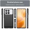 For Poco X6 Pro Case Cover Xiaomi Poco X6 Pro Capas New Carbon Fiber Phone Back Bumper Shockproof Soft TPU Fundas Poco X6 Pro