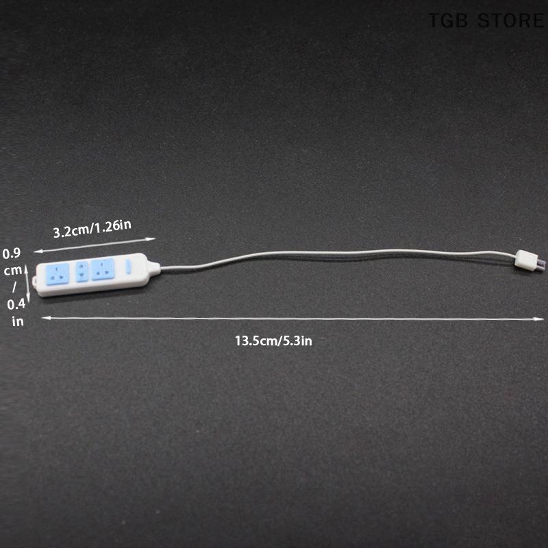 1Pcs 1/12 Dollhouse Socket With Cable Model Home Appliances Accessories Dolls House Decoration Kid Pretend Play Toys